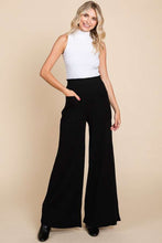 Cargar imagen en el visor de la galería, Culture Code Black High Waist Wide Leg Pants
