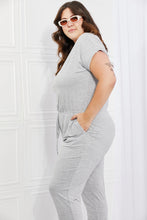 Load image into Gallery viewer, Culture Code Solid Gray Short Sleeve Effortlessly Versatile Jumpsuit
