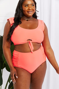 Marina West Swim Coral Pink Two Piece Bikini Set