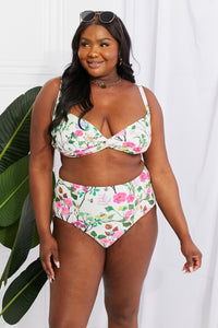 Marina West Swim White Multicolor Floral Two Piece Bikini Set