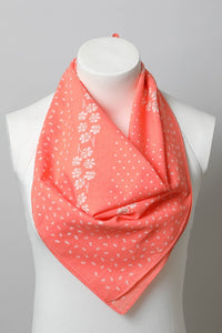 Leto Dot and Floral Border Bandana Scarf