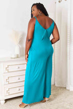 Load image into Gallery viewer, Double Take Back Tie Detailed Strappy Shoulder Wide Leg Jumpsuit
