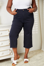 Load image into Gallery viewer, Judy Blue Monique High Waist Tummy Control Garment Dyed Wide Cropped Jeans
