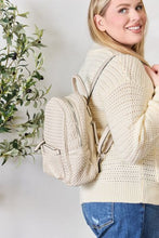 Carica l&#39;immagine nel visualizzatore di Gallery, SHOMICO Vegan Leather Woven Backpack
