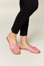 Ladda upp bild till gallerivisning, WILD DIVA Crisscross PU Leather Open Toe Sandals
