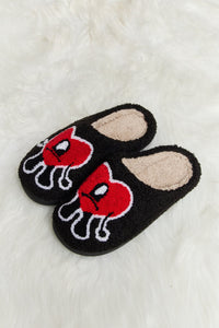 Melody luxe Love Heart Plush Slide Slippers