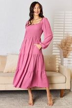 Загрузить изображение в средство просмотра галереи, Culture Code Pink Smocked Tiered Dress
