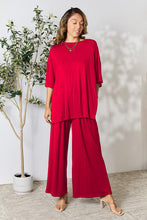Load image into Gallery viewer, Double Take Solid Color Relaxed Fit Two Piece Loungewear Set
