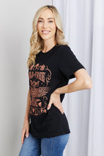 Load image into Gallery viewer, MineB Solid Black Artisan Graphic Short Sleeve Tee Shirt Top
