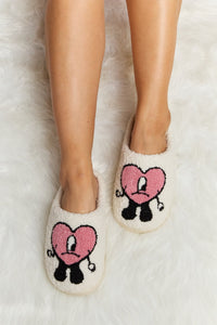 Melody Love Heart Plush Slide Slippers