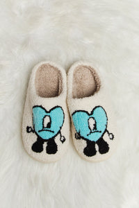 Melody luxe Love Heart Plush Slide Slippers