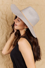 Cargar imagen en el visor de la galería, Fame Straw Braided Wide Brimmed Hat
