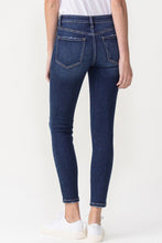 Load image into Gallery viewer, Lovervet by Flying Monkey Chelsea Midrise Distressed Cropped Dark Blue Denim Skinny Jeans
