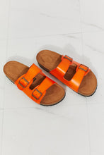 Load image into Gallery viewer, MM Shoes Orange Double Banded Slide Sandals
