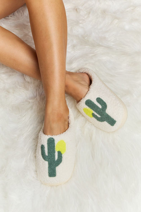 Melody Luxe Cactus Plush Slide Slippers
