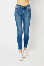 Load image into Gallery viewer, Judy Blue Cuffed Hem Blue Denim Skinny Jeans
