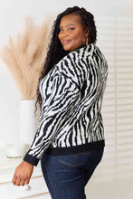 Load image into Gallery viewer, Heimish Zebra Solid Trim Contrast Soft Knit Top
