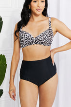 Load image into Gallery viewer, Marina West Swim Solid Leopard Two Piece Bikini Set
