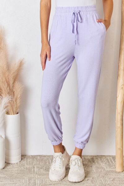 RISEN Purple Ultra Soft Knit Jogger Pants