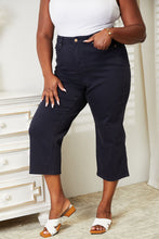 Ladda upp bild till gallerivisning, Judy Blue Monique High Waist Tummy Control Garment Dyed Wide Cropped Jeans
