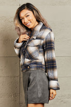 Load image into Gallery viewer, HYFVE Plaid Semi Cropped Relaxed Fit Shacket
