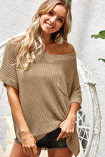 Load image into Gallery viewer, BiBi V-Neck Short Sleeve Knit Top
