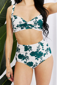 Marina West Swim White Multicolor Floral Two Piece Bikini Set