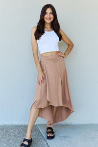 Ninexis Camel Brown High Low Maxi Skirt