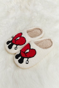 Melody luxe Love Heart Plush Slide Slippers