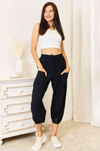 Load image into Gallery viewer, Double Take Black Button Detailed Cropped Pants
