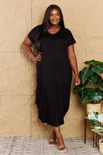 Load image into Gallery viewer, Heimish Solid Black Split Hem Maxi Dress
